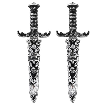 Ceeyoll 2 Piezas Espada De Plástico De Halloween para Accesorios De Disfraz Pirata - Juguete De Daga con Accesorios para Fiesta | Ya disponible en tu tienda friki favorita! En mundofriki.es!