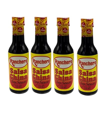 Baldom Ranchero Salsa China (Soy Sauce Style), 5oz Bottles, Pack