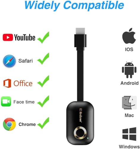 Image of ETZIN 4K Wireless HDMI Display Dongle | Wi-Fi Screen Mirroring Adapter for TV /Projector /Monitor | Supports Miracast, DLNA, Airplay | Compatible with Android, iOS, Windows, etc.
