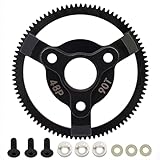 AMOGOT Metal Steel 48P 90T Spur Gear for RC 1/10 2WD Slash Stampede Rustler 2WD Bandit VXL XL-5 F-150 SVT Upgrade Parts 90T