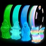 Frucindra Filament PLA+ pour imprimante 3D, multicolore phosphorescent pour la plupart des imprimantes 3D FDM, effet d'éclairage plus fort, filament PLA+ de 1,75 mm, 4 bobines de 250 g chacune – Vert