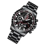 Relojes clásicos para hombre - Elegante reloj de pulsera analógico, caja de acero inoxidable, movimiento de cuarzo, esfera minimalista, correa de piel de diseño | Estilo sin para abbigl, As Picture