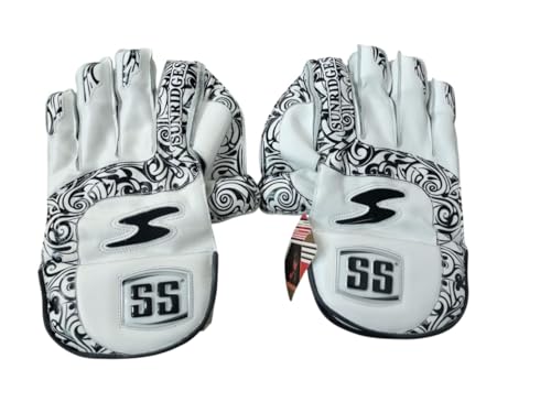Image of SS Professional Wicket Keeping Gloves - Adult Size | Real Leather | Superior Grip & Protection