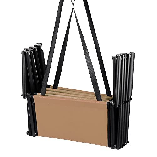 Hundetreppe klappbar - Mobile Auto-Einstiegshilfe für große und kleine Hunde, hochwertige, Wasserabweisende PVC Hundeleiter für Sicherheit und Komfort - braun