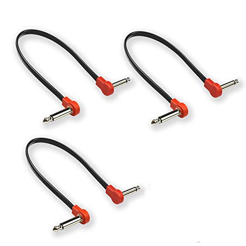 M MAKA Flat Low Profile Guitar Patch Cable 12 inch 1 Foot for Effects