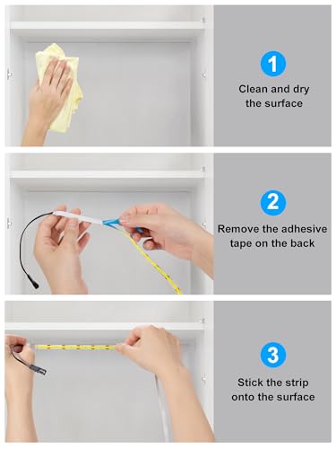 Image of JUSJUBR LED Lights for Shelves, 6 PCS 20 Inch Dimmable Flexible COB LED Strip Lights for Cabinet, Display Case, Bookshelf, Kitchen, Wardrobe and Closet, Under Cabinet Lighting Cold White 6000K