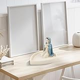 UTTASU Elegante soporte para rosario de la Virgen María para devoción religiosa y exhibición, 15 x 15 cm, soporte decorativo de resina para el hogar, la oficina o el altar