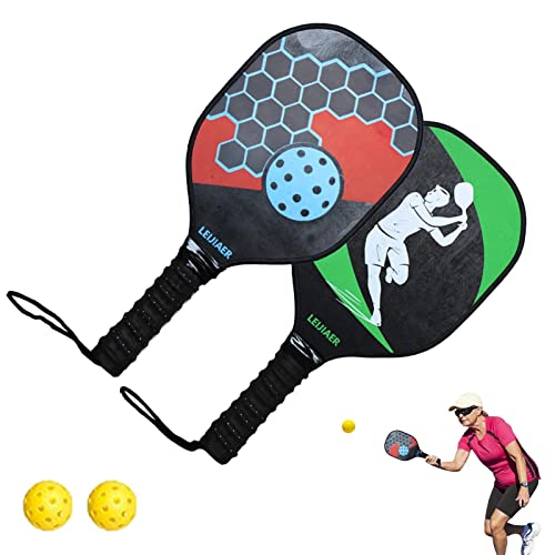 Conjunto de remo de pickleball | 2 pçs/conjunto de raquetes de pickleball 2 jogadores,Conjunto espor