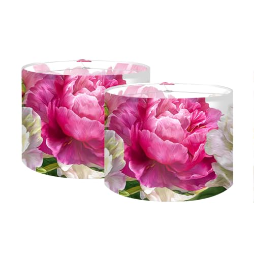 Image of Nuxovilar Lamp Shades Set of 2, 8.7 inch Top x 8.7 inch Bottom x 7.9 inch High (Spider)