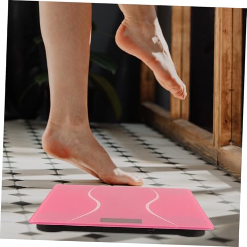 Báscula digital portátil HEALLILY para baño color rosa miniatura 6