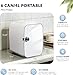 Sweetcrispy Small Refrigerator, Portable Mini Fridge 4L/6 Can Cooler & Warmer Compact Fridges for SkinCare,Food and Drinks, Bedroom, Dorm,Car,Office,White