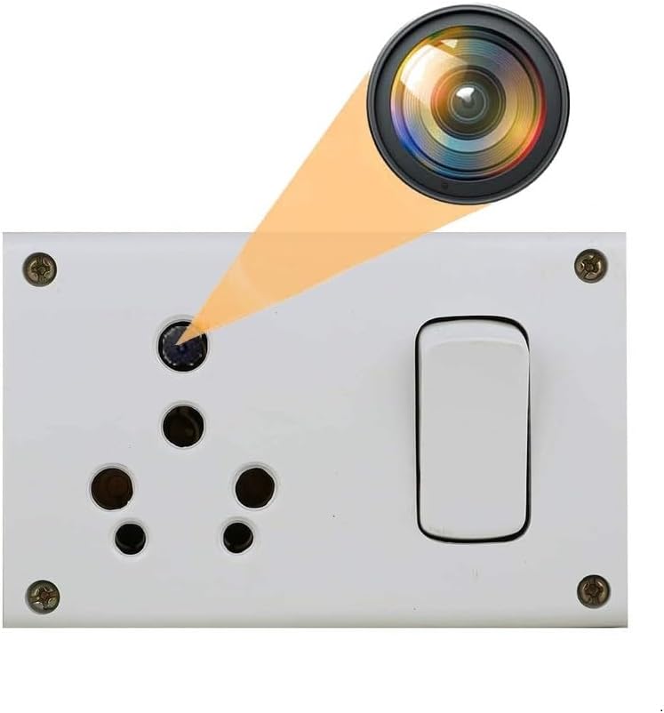FREDI HD PLUS Switch Socket Smart Camera | 1080p Full HD View | Mobile Live Streaming via iWFCam App | Supports 32GB Card | 24×7 AC Powered | Motion Alerts | Loop Recording | Indoor Home & Office