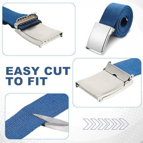 Geyoga 6 Pack Golf Belts for Men Men's Golf Web Belt Nylon Web Belt Size up to 55" Adjustable Solid Nylon Belt3