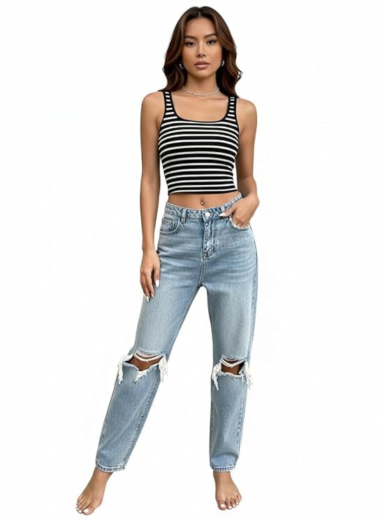 Women Sleeveless Tank Top with Inner Lining | Slim Fit Basic Casual Top|Women Stretchable Tank Top with Lining | Body Fit Casual Top