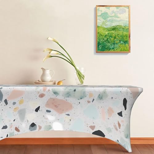 Nappe de table extensible infroissable de 1,8 m lavable pour éliminer la corvée du fer