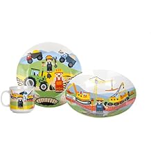 Banquet Builders Childrens Set, Ceramic, Decoration of The Builder, 20.5 x 20.5 x 10 cm