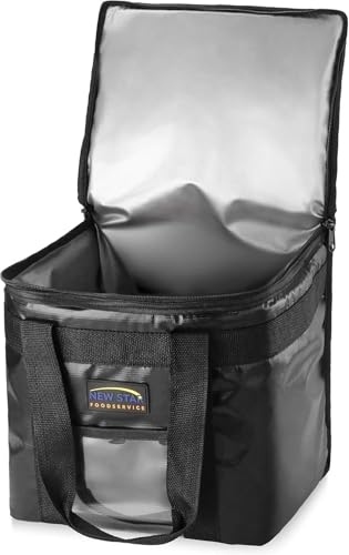 New Star Foodservice Commercial Insulated Food Delivery Bag, Extra Large, 23 x 15 x 14 Inch, Black