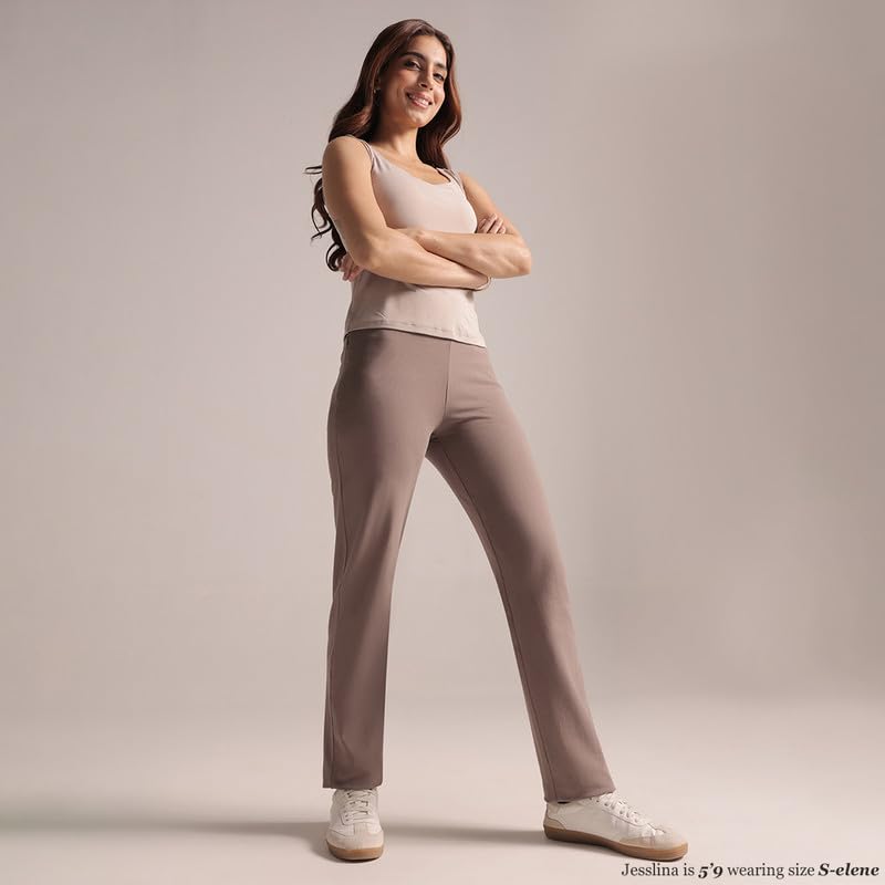 Image of BlissClub Women's Straight Fit Mid Rise Pants