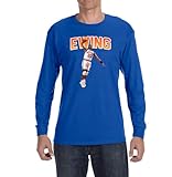 Long Sleeve New York Patrick Ewing Dunking Logo Shirt T-Shirt Adult XL Blue