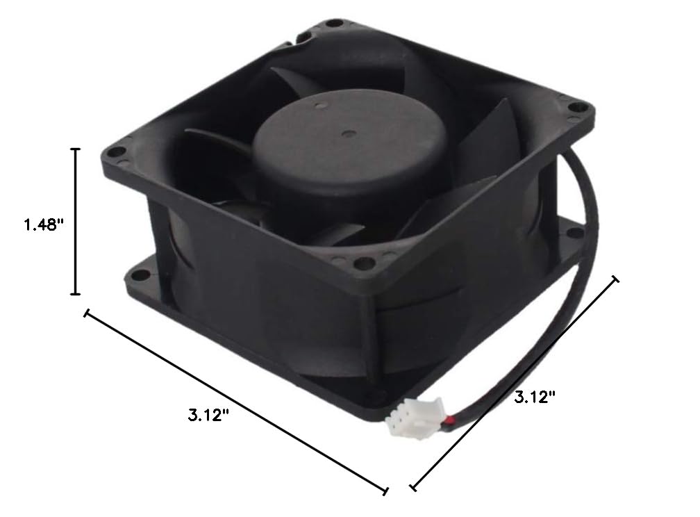 Fielect 12V Brushless DC Cooling Fan 80x80x38mm Mini Cooling Fan Long Life Sleeve Bearing Computer Case Cooling Fan,1.5A 1Pcs