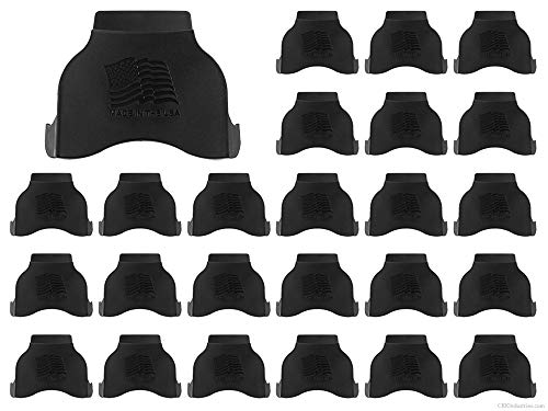 HolsterSmith Clipe de remo - Multimolde - Preto - (sem ferragens) - (pacote com 25)