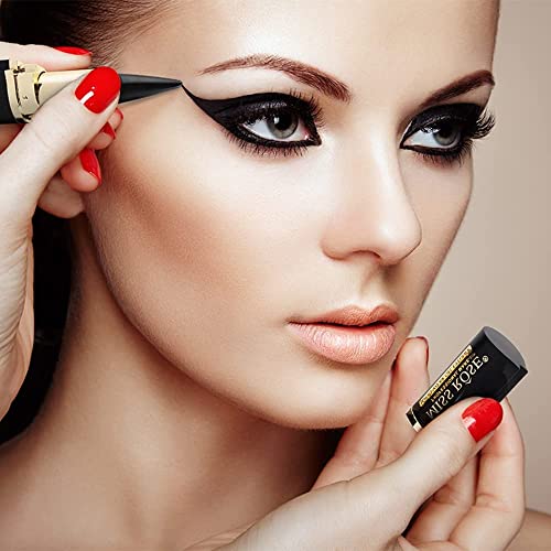 Mysense Black Gel Eye Liner Sticks Smooth Matte Black Eye-liner Pencil Tattoo Eyeliner Pen Makeup Eye-liners for Women(Black) - Image 4