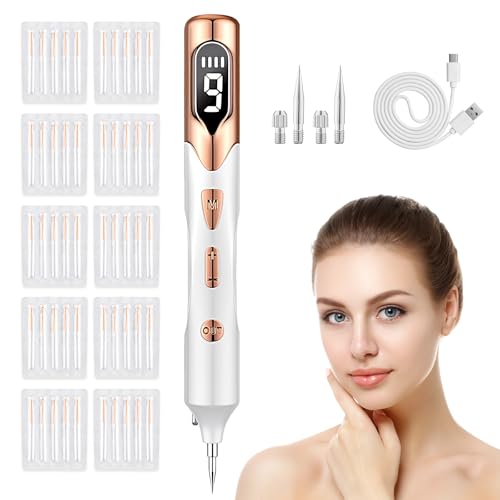 Skin Tag Remover Device 9 Levels Adjustable Mole Removal Pen for Skin Tags & Small Blemishes Portable and Easy-to-Use Tool for At-Home Skin Care - Gold