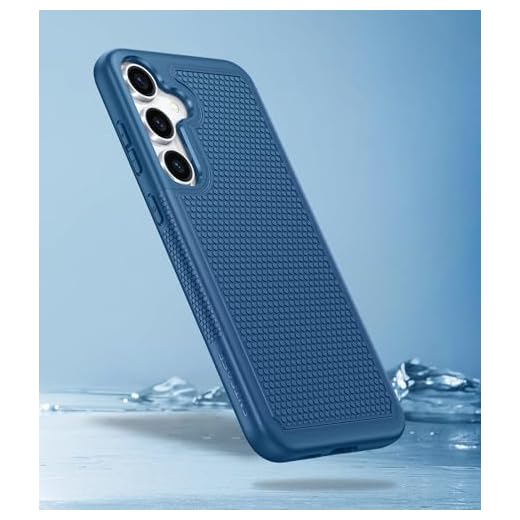 for Samsung Galaxy S25 Case Dual Layer Protective Lightweight Duty with Non Slip Textured Back Military Cell Phone Cover - Slim Rugged Durable Shockproof Protective Bumper Cases(Blue)