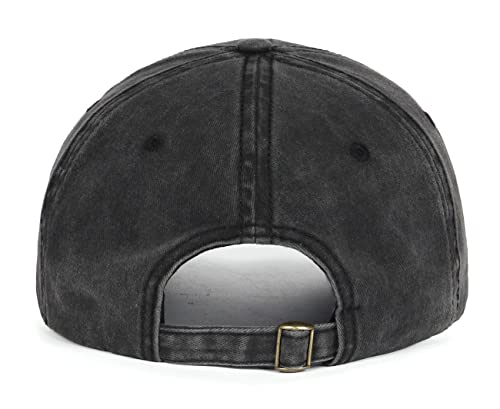 Zylioo Extra Big Washed Cotton Baseball Cap,Deep Ball Cap For Big Heads,Soft Crown Large Running Hat Black Gray #TOP1