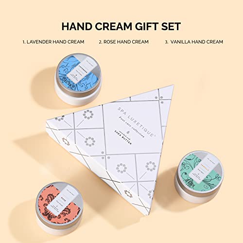 spa luxetique Foot Lotion Foot Cream Gift Set, Moisturizer & Repair Foot Salve with Shea Butter for Dry Cracked, Rough Feet and Heels, Foot Care Gift Box, Gifts for Mom, Dad, Friends etc