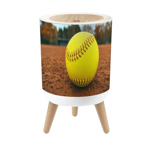 Caneca de basura pequeña redonda con tapa 7 litros