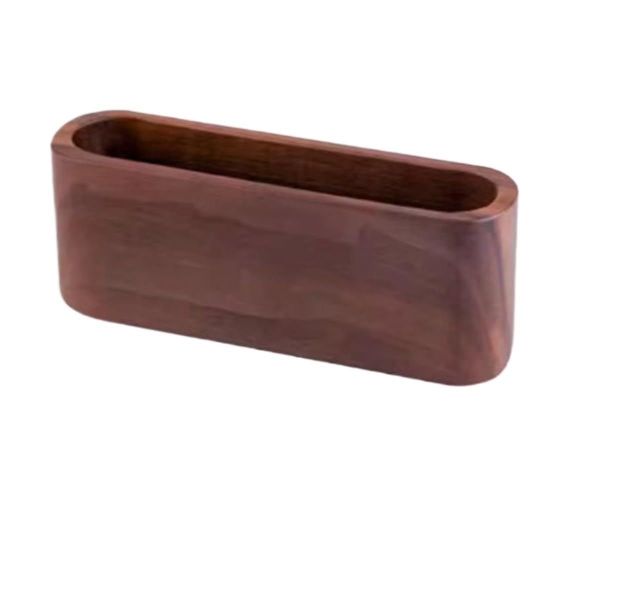 Shenjmai Black Wooden Business Card Holder Business Card Holder Wooden Organizer Office Desk Name Card Display Stand With Pen Slot Memo