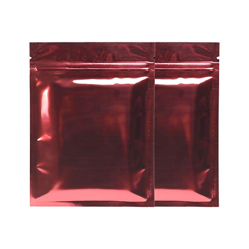 Bolsas de embalaje plano QuickQlick de aluminio rojo para almacenar muestras y objetos pequeños 2