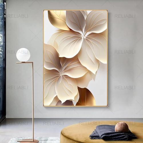 Impressions sur toile dorées de haute précision pour décoration murale chic