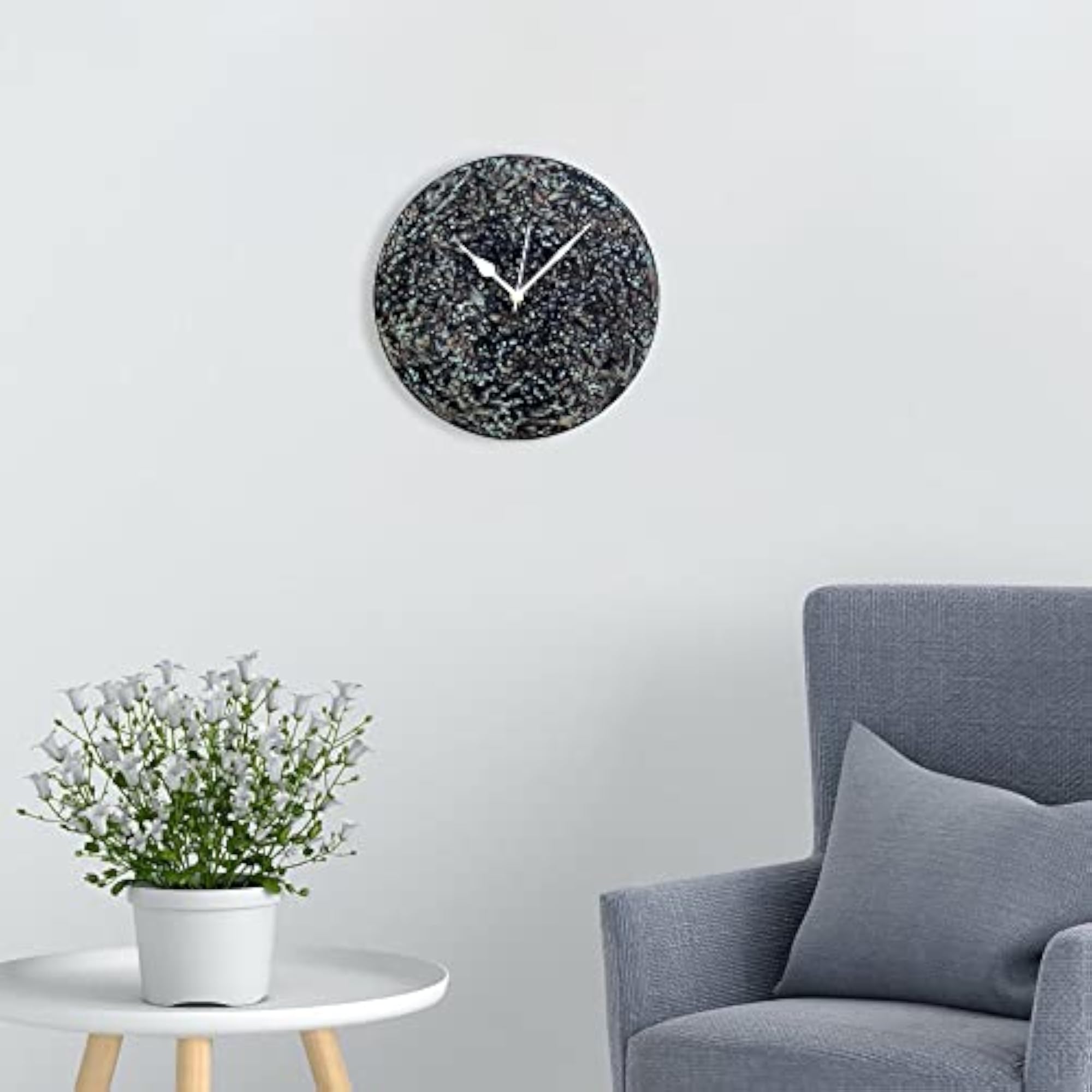 Metal Wall Clock, 12 inch Modern Antique Design