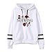 Produktbild WOCACHI Frauen Buchstaben gedruckt lose Loch Pullover Buchstaben gedruckt Rundhalsausschnitt Hedging Bluse (S, Z-White-03)