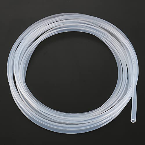 Image of Baomain Silicone Tubing 1 /8 inch ID 3 /16 inch OD-Vacuum Hose Line for Water, Oil, Air Lines Dispensing -3.3 Foot Length /Clear