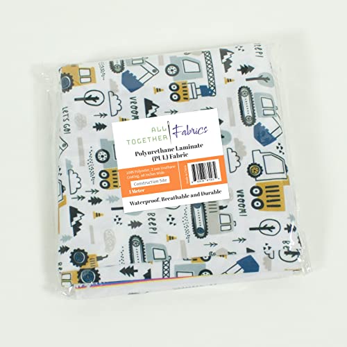 Polyurethane Laminate (Pul) Pre-Cut Fabric By The Meter. Waterproof And Breathable. Perfect For Cloth Diapers And Similar Projects. 1 Meter, Construction Site #TOP2