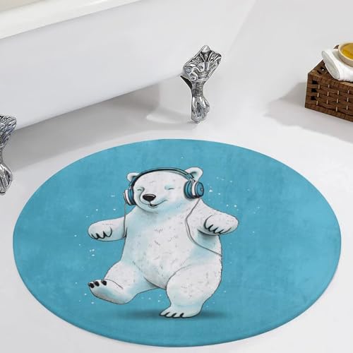 Tapis de sol d'intérieur absorbant en velours - Motif écouteurs