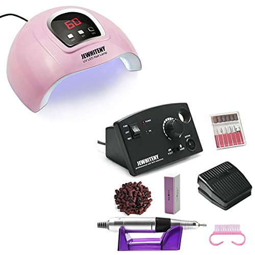 JEWHITENY 54W UV LED Nail Lamp & Professional Nail Drill Machine 30,000RPM