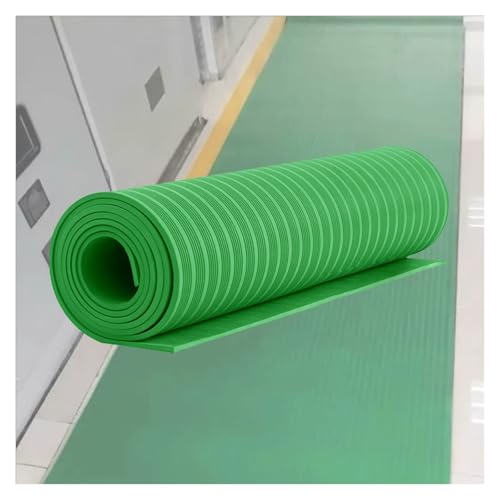 Distribution Room Insulated Rubber Mat Cuttable, Waterproof Non Slip Electrical Insulating Mats for Power Electrician, Large Anti-electrocution Safety Matting 3ft Wide(Green,LxWxT 3' x 3 1/5' x 1/4