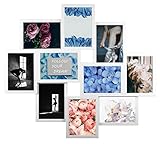 Artepoint Fotogalerie für 10 Fotos 13x18 cm - 3D Optik - 1002 Bilderrahmen Bildergalerie Fotocollage Rahmenfarbe Weiß