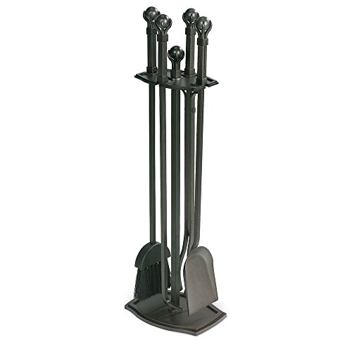 NAPA FORGE Pilgrim Home Hearth 18042 Ball Claw Fireplace Tool Set, 30″H, 22 lbs, Burnished Black