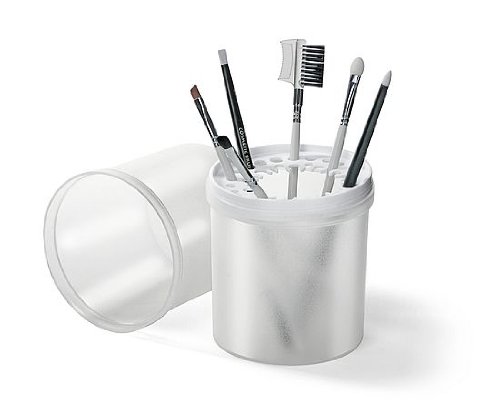 Pinselbox transparent, für die hygienische Aufbewahrung von Kosmetikpinseln, Höhe 19 cm