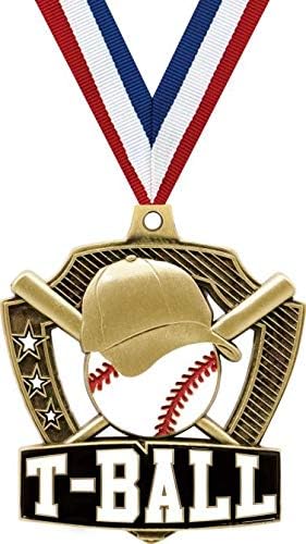T-Ball Medals - 2.25" Gold T-Ball Team Medal Awards