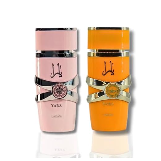 Lattafa for Women 2 Piece Eau de Parfum Gift Set (Yara + Yara Tous) 3.4 Ounce/100 ml each