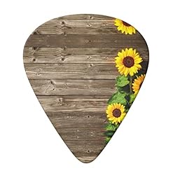 Tournesols sur planche de bois médiator de guitare ensemble de 6 pièces pour guitare acoustique, guitare électrique… - Les Beatles, Paul McCartney, John Lennon, RIngo Starr, George Harrison Tournesols sur planche de bois médiator de guitare ensemble de 6 pièces pour guitare acoustique, guitare électrique… – Image 3