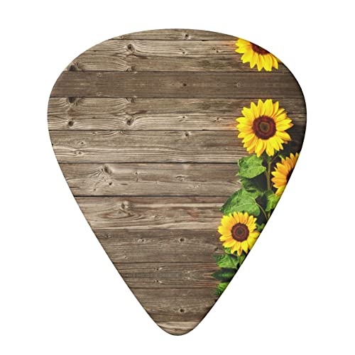 Tournesols sur planche de bois médiator de guitare ensemble de 6 pièces pour guitare acoustique, guitare électrique… - Les Beatles, Paul McCartney, John Lennon, RIngo Starr, George Harrison Tournesols sur planche de bois médiator de guitare ensemble de 6 pièces pour guitare acoustique, guitare électrique… – Image 4
