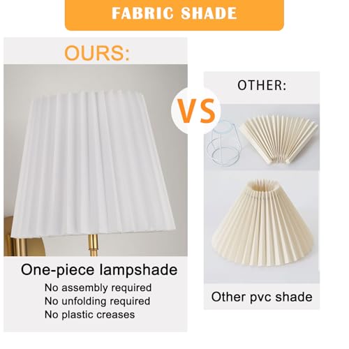 Image of PASSICA DECOR Battery Operated Wall Sconces Set of 2 Premium Fabric Pleated Shade, Rechargeable LED Lights with 15 Colors, Remote Control, Timer for Bedroom, Living Room, Kids' Room