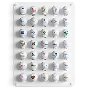 Golf Ball Display Stand, Shelf, Organizer, Display, Accessory, Furniture, Wall Display for Golf Balls, Gift for Friends.